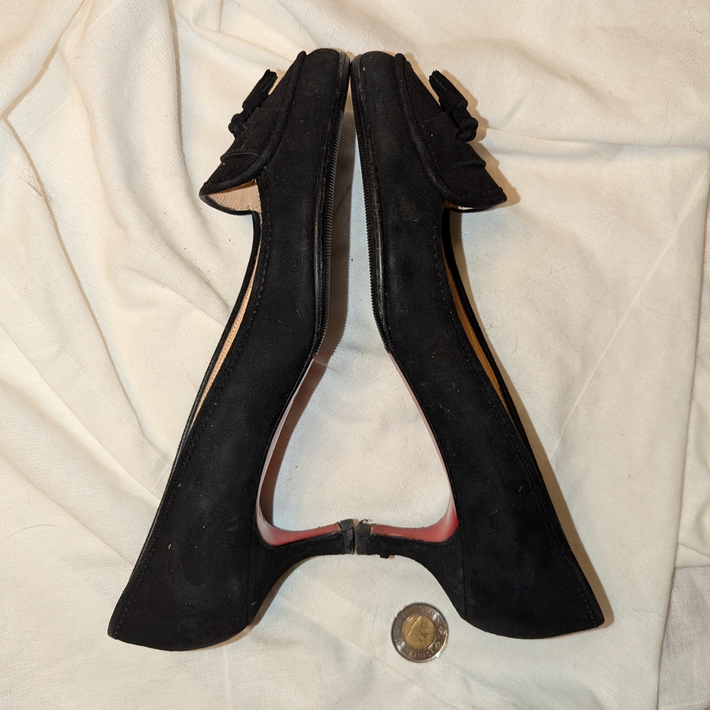 LOUBOUTIN - Suede Black Tassel Shoes